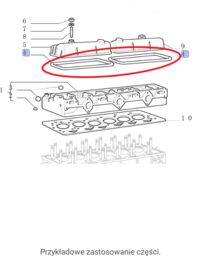 Uszczelka pokrywy zaworów New Holland CNH 8829321