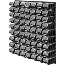 Tablica warsztatowa Lokke 78x78cm 63 elementy czarna