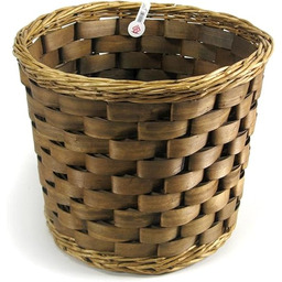 Domowy okrągły kosz, wiklina, brązowy 35 x 27