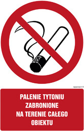 GC082 PALENIE TYTONIU ZABRONIONE NA TERENIE CAŁEGO OBIEKTU,