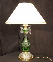 Lampa stołowa (biurkowa) z kryształkami
