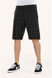 szorty REELL - Chino Short Chequered Black (BLK)
