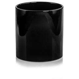 Wazon walec 23 cm czarny