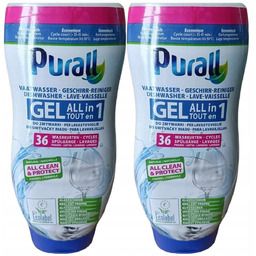 Żel Do Zmywarki Purall All-In-1 36 Prań Zestaw