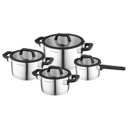 Zestaw garnków nierdzewnych z pokrywkami Chef new 1,8