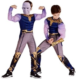 Strój Przebranie Thanos Superbohater Kostium Maska Na Bal