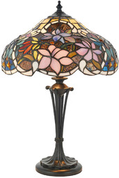 Witrażowa lampa stojąca Sullivan 64327 Interiors Tiffany kwiaty