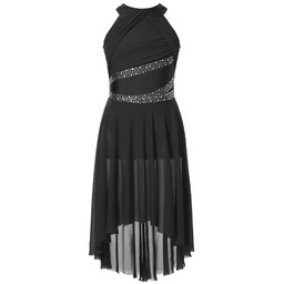 Sukienka Taniec Liryczny Współczesny Balet Body Kostium Czarny