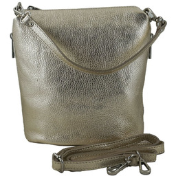 Barberinis Listonoszka metalizowana na ramię skórzana - Złota