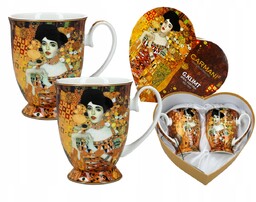 2 porcelanowe kubki w sercu Gustav Klimt Adela