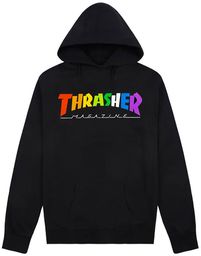 bluza męska THRASHER RAINBOW MAG HOOD Black