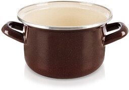 Garnek emaliowany BROWN 16 cm, 1,4 l