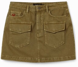 Spódnica mini z denimu z kieszeniami