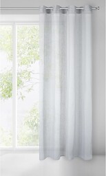 Eurofirany Lniana zasłona Optic Lexy z oczkami