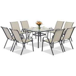 Zestaw mebli metalowych do ogrodu Modena jasnoszary