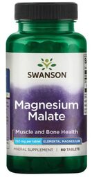 Swanson Magnesium Malate, jabłczan magnezu, 60 tabletek