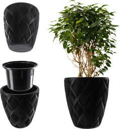 Doniczka na kwiaty z wkładem Jesi 40 cm,