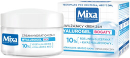 Mixa Hyalurogel, bogaty krem intensywnie nawilżający 24h, 50ml