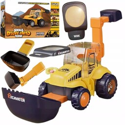 Edukacyjna koparka 4w1 dla dzieci lupa kompas łopatka