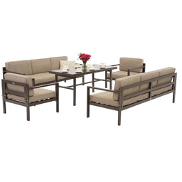 Zestaw mebli ogrodowych Porto Apetito 8 brąz Garden