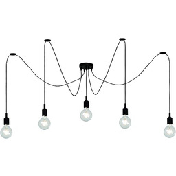 Lucide lampa wisząca, silikon, E27, 25 W, czarna