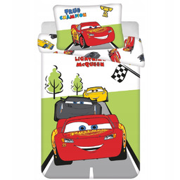 Auta Zygzak McQueen Champion Pościel Dziecięca 100x135 Bawełna