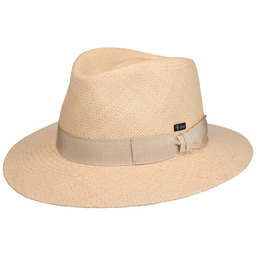 Kapelusz Panama Green Band Traveller by Lipodo, jasnobeżowy,