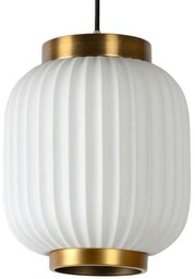 Plisowana LAMPA wisząca GOSSE 13435/01/31 Lucide porcelanowa OPRAWA