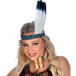 Opaska Indianina z 2 piórkami - 1 szt.