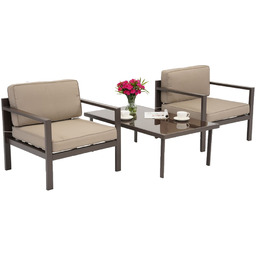 Zestaw mebli na taras Porto Terrace brąz Garden