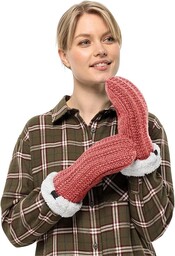 Jack Wolfskin HIGHLOFT Knit Mitten W rękawiczki, czerwony