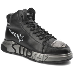 John Doubare Czarne Sneakersy Sportowe Obuwie Męskie
