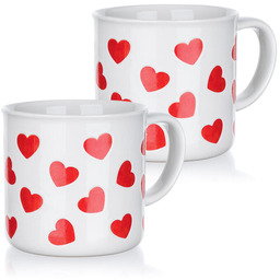 Banquet Zestaw kubków ceramicznych RED HEART 350 ml