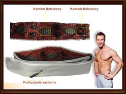 Pas wibracyjny NefrytMed, do masażu pleców, ciała, masażer
