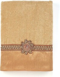 Avanti Linens Pleciona kolekcja medalionów, bawełna, złoto, ręcznik