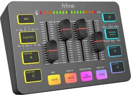 Fifine SC3 Karta dźwiękowa Czarny Mikser audio