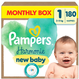 Pampers Harmonie Pieluszki, rozmiar 1, 180 szt. (2-5