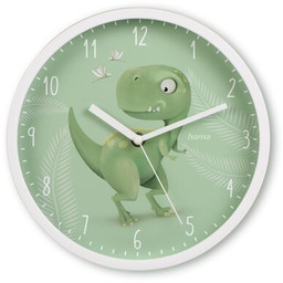 HAMA Zegar ścienny Cebu Dino 25 cm Biało-zielony