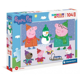 Clementoni, puzzle, Świnka Peppa, 104 el.