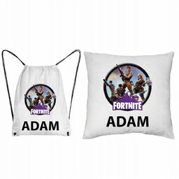 ZESTAW PODUSZKA + WOREK Plecak Fortnite GRA #1