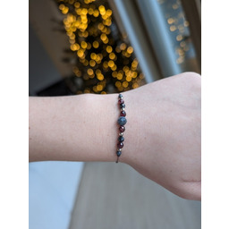 Pakamera Elegancka bransoletka na nici granat, kianit