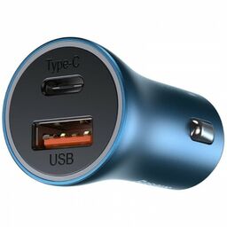 Baseus Ładowarka samochodowa Golden Contactor Pro 1xUSB-A, 1xUSB-C,
