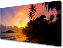 Obraz Canvas Morze Słońce Palmy Krajobraz