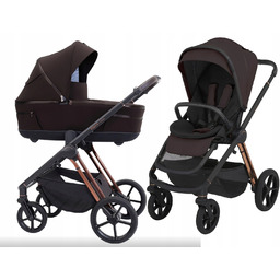Espiro Wózek 2W1 Miloo Głęboko-spacerowy Klasy Premium Chocolate