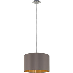 EGLO lampa wisząca Maserlo, 1-punktowa tekstylna lampa wisząca