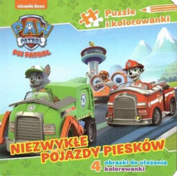 Psi Patrol Puzzle i kolorowanki 4 Niezwykłe pojazdy