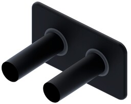 Excellent Caldo zestaw maskujący rozeta podwójna czarny mat