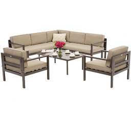 Zestaw mebli z narożnikiem dla 4 osób Porto