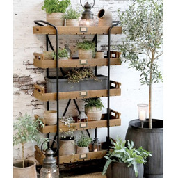 Regał Industrialny Chic Antique Na Kółkach B