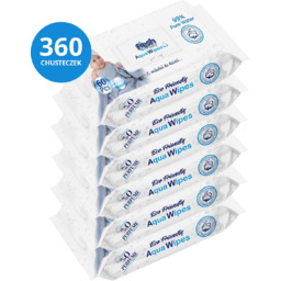 Zestaw Aqua Wipes Fresh Baby, chusteczki nawilżane wodą,